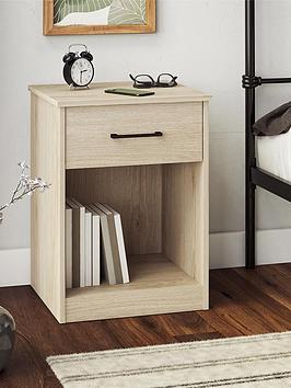 Dorel Home Pearce 1 Drawer Bedside Table  Oak | Bed Sava