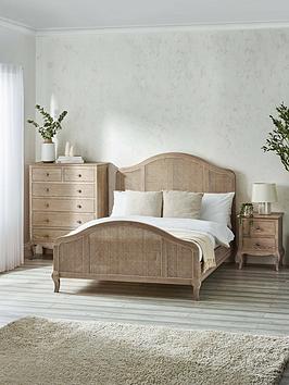 Julian Bowen Fleur Rattan Solid Oak Bed Frame  Light Oak  King | Bed Sava