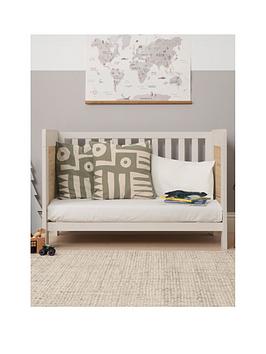 Tutti Bambini Alba Mini Cot Bed  White Sand  Distressed Oak | Bed Sava