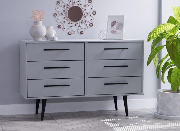 Oregon 6 Drawer Chest   Grey