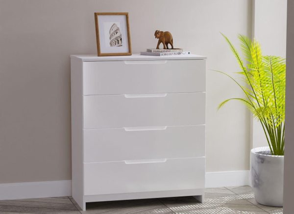 Houston 4 Drawer Chest   White