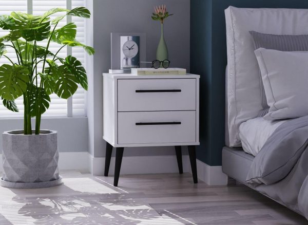 Oregon Bedside Table   White