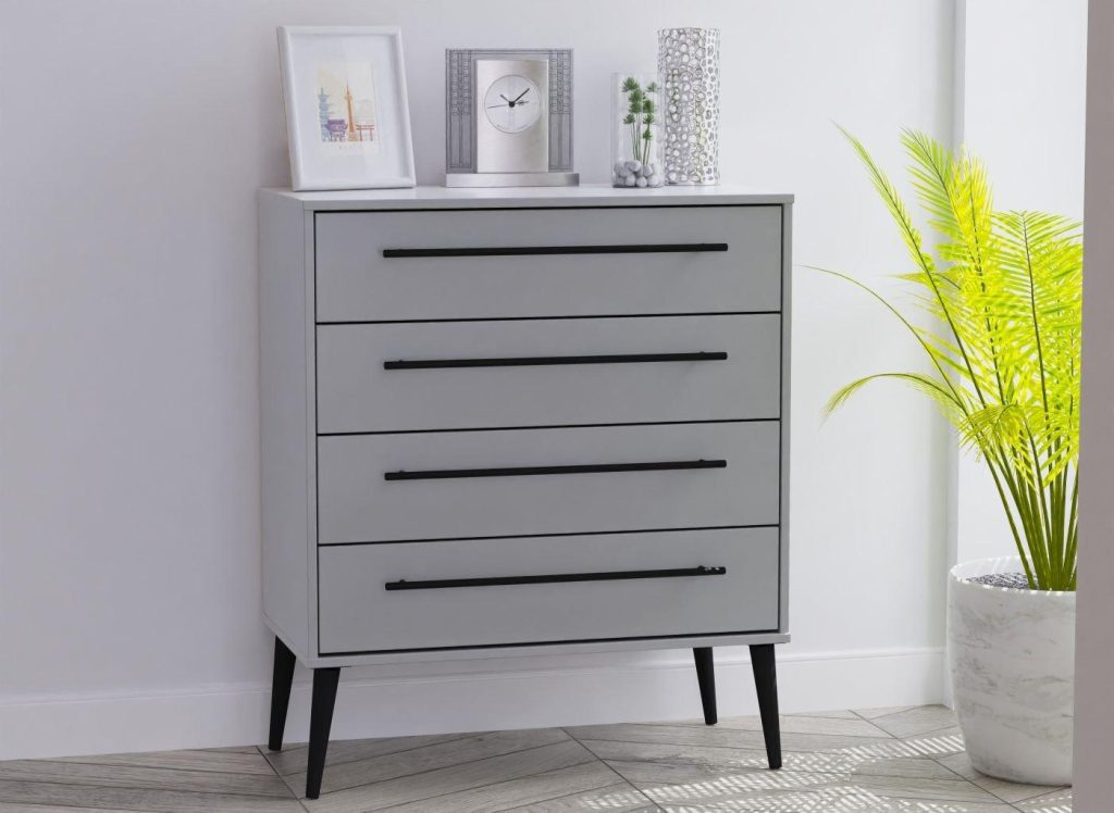 Oregon 4 Drawer Chest   Grey