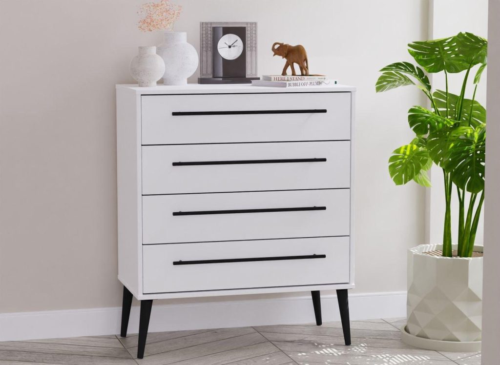 Oregon 4 Drawer Chest   White