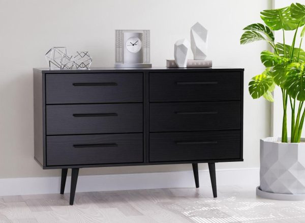 Oregon 6 Drawer Chest   Black