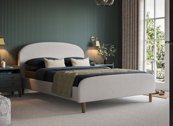 Shilton Upholstered Bed Frame   46 Double   Grey