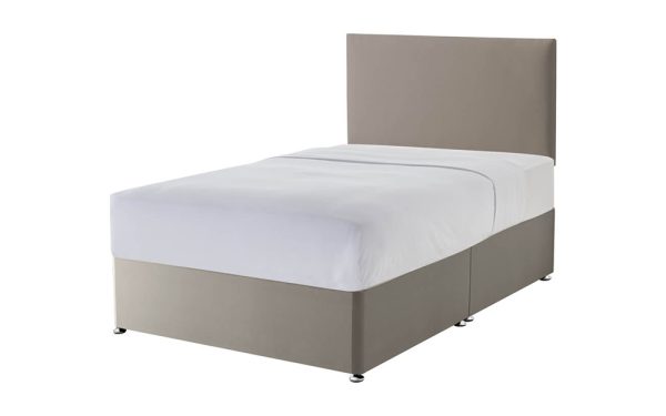 Silentnight Sandstone Divan Bed King Size Matching Palermo Headboard Half Ottoman Storage